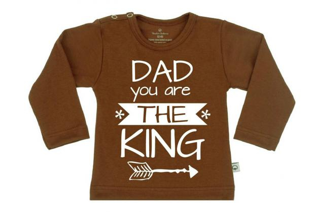 Wooden Buttons t-shirt lm  dad you are the King Choco