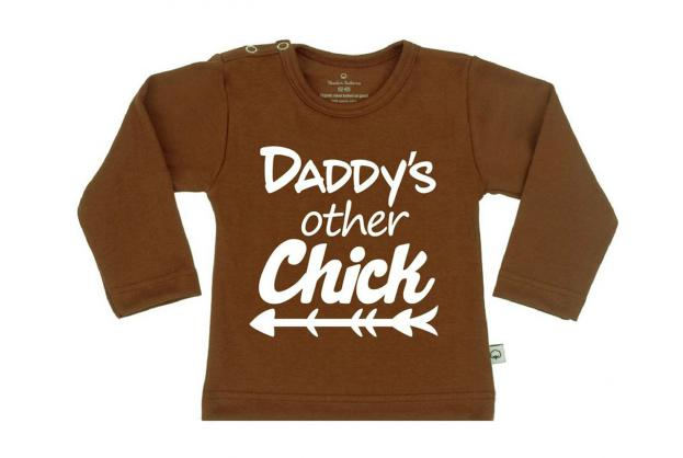 Wooden Buttons t-shirt lm  Daddy s other Chick Choco