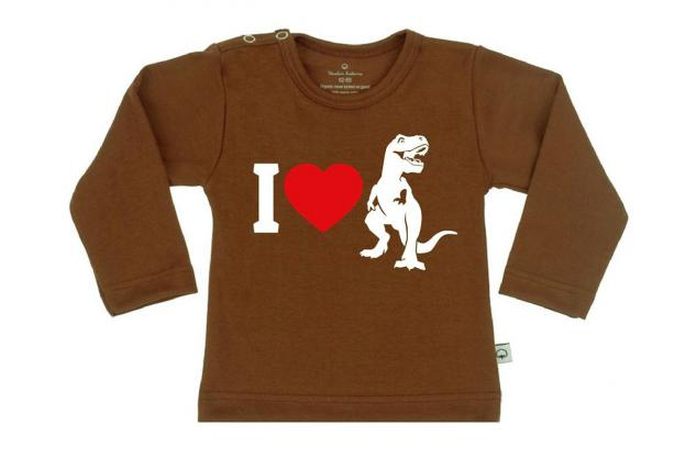 Wooden Buttons t-shirt lm i love dino choco