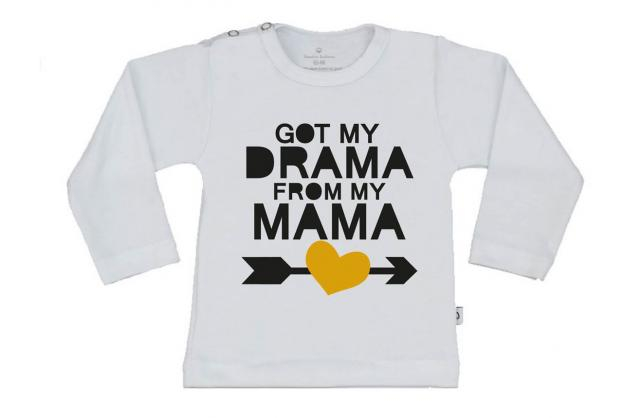 Wooden Buttons t shirt lm Got my  Drama Mama from my Mama wit