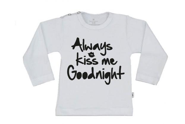 Wooden Buttons t-shirt lm always Kiss me Goodnight wit