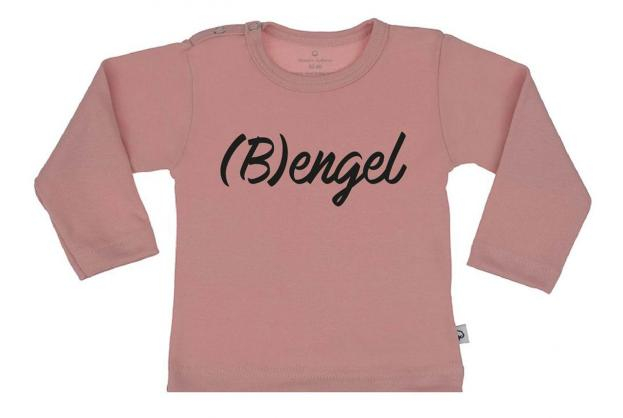 Wooden Buttons t-shirt lm  Bengel old roze