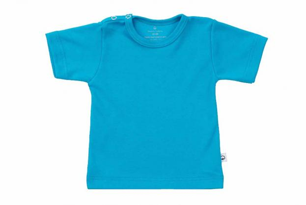 Wooden Buttons T-shirt korte mouwen aqua blauw