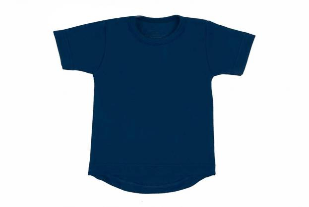 Wooden Buttons T-shirt korte mouwen marineblauw