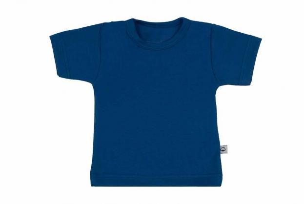 Wooden Buttons T-shirt korte mouwen kobaltblauw
