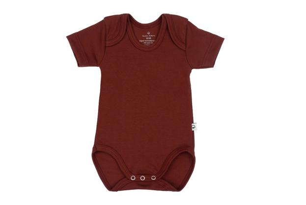 Wooden Buttons romper korte mouwen bordeauxrood