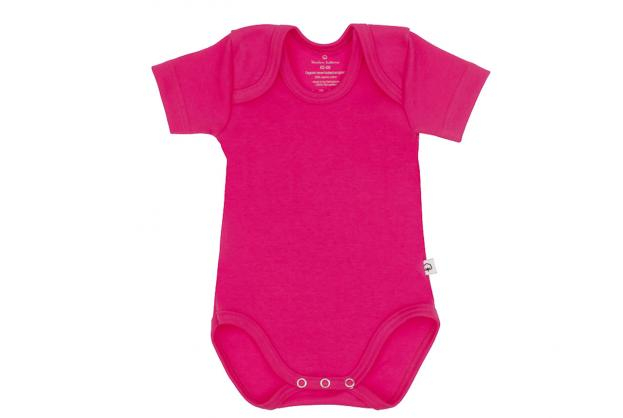 Wooden Buttons romper korte mouwen cyclaam roze