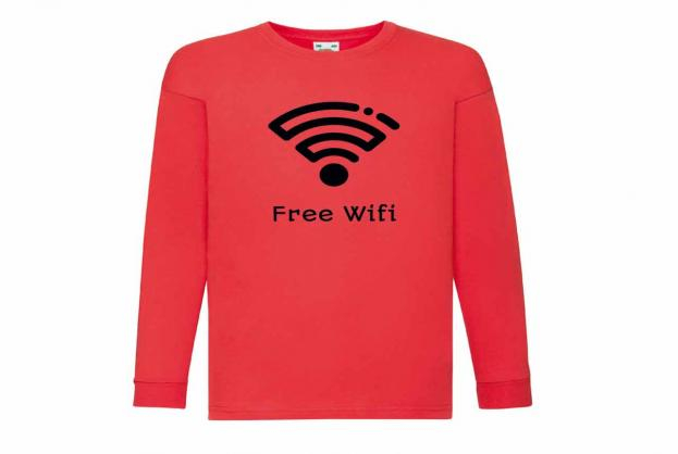 Discharge T-shirt lm rood free wifi