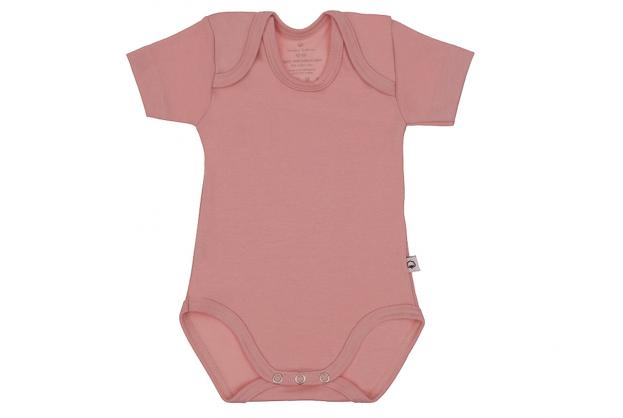 Wooden Buttons romper korte mouwen oud roze