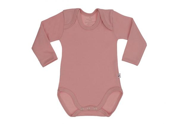 Wooden Buttons romper lange mouwen oud roze