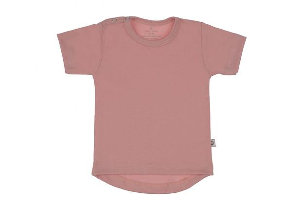 Wooden Buttons T-shirt rond korte mouwen oud roze