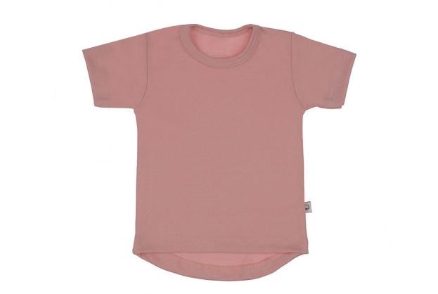 Wooden Buttons T-shirt rond korte mouwen oud roze