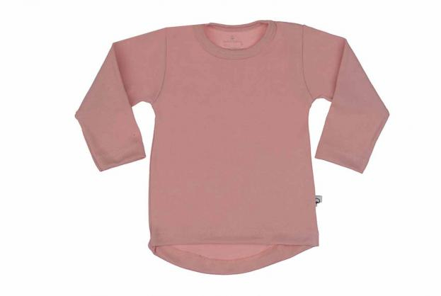 Wooden Buttons t-shirt lm rond old roze