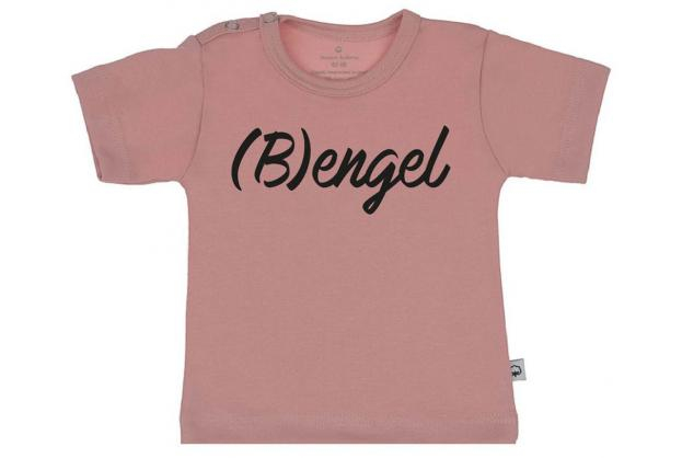 Wooden Buttons t-shirt km Bengel old roze