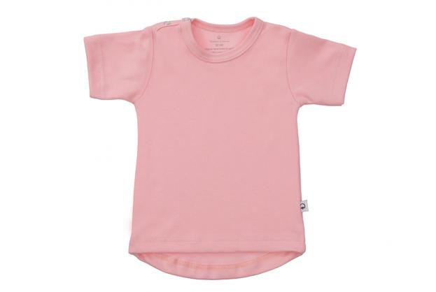 Wooden Buttons T-shirt rond korte mouwen baby roze