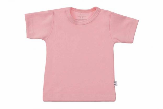 Wooden Buttons T-shirt korte mouwen baby roze