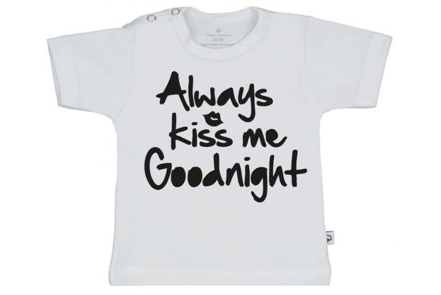 Wooden Buttons t-shirt km always Kiss me Goodnight wit