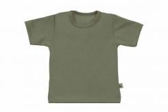 Wooden Buttons T-shirt korte mouwen army