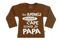 Wooden Buttons t-shirt lm Een super held zonder cape noem je Papa choco