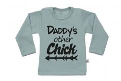 Wooden Buttons t-shirt lm Daddy s other Chick old green