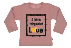 Wooden Buttons t-shirt lm A little thing called Love old roze