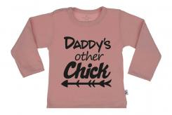 Wooden Buttons t shirt lm Daddy s other Chick old roze