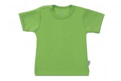 Wooden Buttons baby T-shirt uni korte mouwen biologisch katoen 50-92 appelgroen