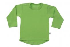 Wooden Buttons T-shirt rond lange mouwen appelgroen