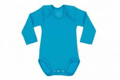 Wooden Buttons romper lange mouwen aqua blauw