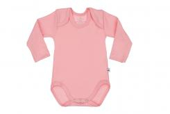 Wooden Buttons romper lange mouwen baby roze