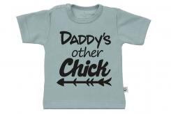Wooden Buttons t-shirt km Daddy s other Chick old green
