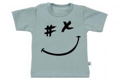 Wooden Buttons t-shirt km gezichtje old green