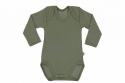 Wooden Buttons romper lange mouwen army