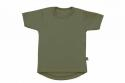 Wooden Buttons T-shirt rond korte mouwen army