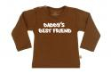 Wooden Buttons t-shirt lm  Dady s Best Friend choco