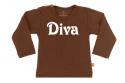 Wooden Buttons t-shirt lm diva  choco
