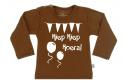 Wooden Buttons t-shirt lm Hiep hiep Hoera choco