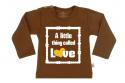 Wooden Buttons t-shirt lm  A Little called love choco