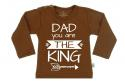 Wooden Buttons t-shirt lm  dad you are the King Choco