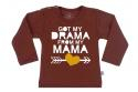 Wooden Buttons t-shirt lm Got my Drama from my Mama choco