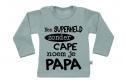 Wooden Buttons t-shirt lm Een super held zonder cape noem je Papa old green