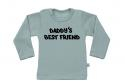 Wooden Buttons t-shirt lm Daddy s best friend old green