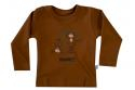 Wooden Buttons t-shirt lm Monkey Choco
