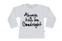 Wooden Buttons t-shirt lm always Kiss me Goodnight wit