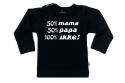 Wooden Buttons t-shirt lm  50 mama 50 papa 100 ikke
