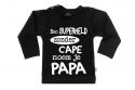 Wooden Buttons t-shirt lm Een super held zonder cape noem je Papa zwart