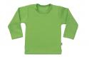 Wooden Buttons baby T-shirt uni lange mouwen biologisch katoen 50-92 appelgroen