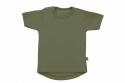 Wooden Buttons T-shirt rond korte mouwen army