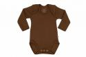 Wooden Buttons romper lange mouwen chocolade bruin