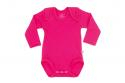 Wooden Buttons romper lange mouwen cyclaam roze